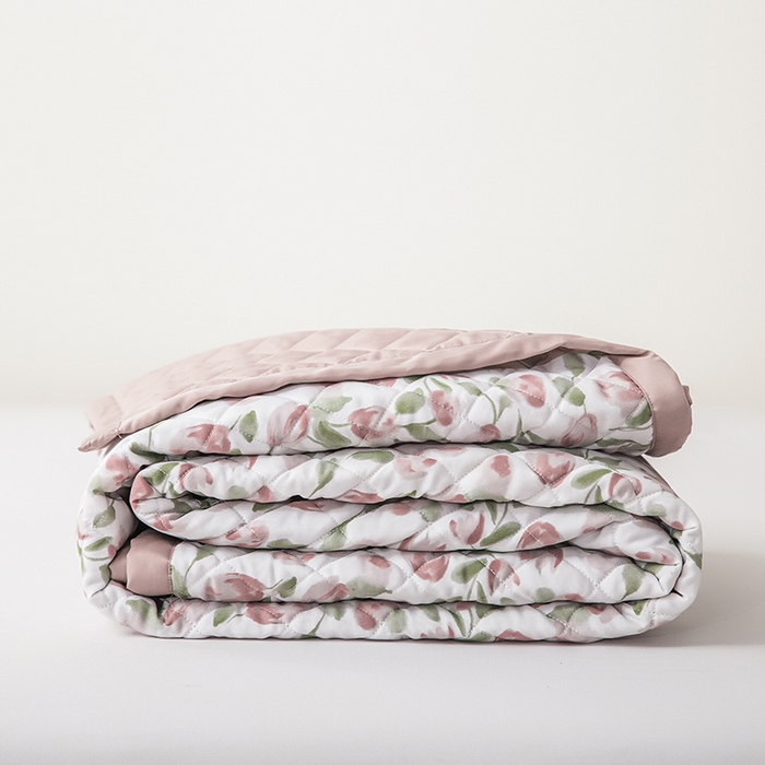 91家纺网 家纺一手货源 找家纺 （总）恩和家纺 2026新款50s莱赛尔天丝床盖被美式对角款四件套