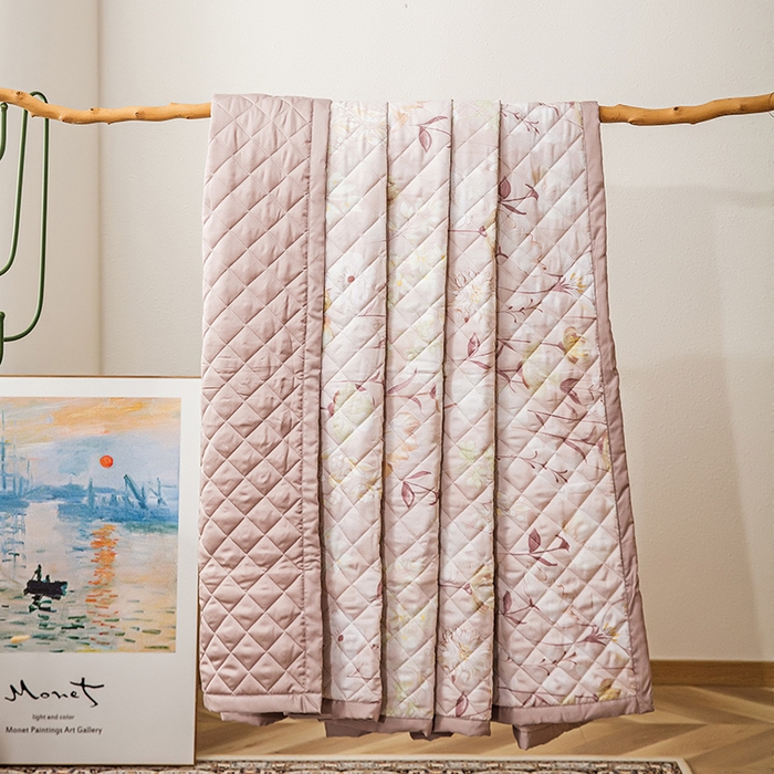 91家纺网 家纺一手货源 找家纺 （总）恩和家纺 2026新款50s莱赛尔天丝床盖被美式对角款四件套