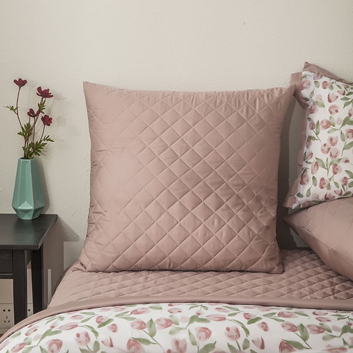 91家纺网 家纺一手货源 找家纺 恩和家纺 2026新款50s莱赛尔天丝床盖被美式对角款四件套 郁金香