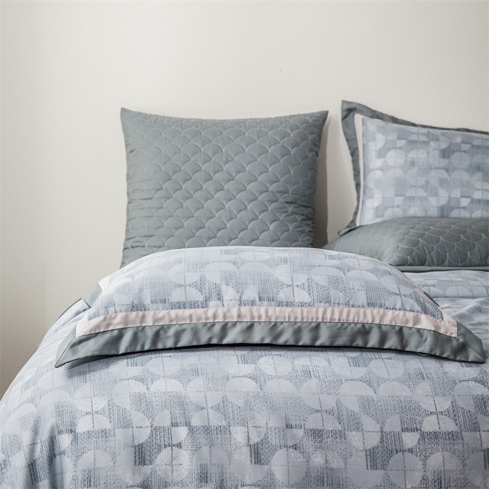 91家纺网 家纺一手货源 找家纺 （总）恩和家纺 2026新款50s莱赛尔天丝床盖被轻奢撞色款四件套