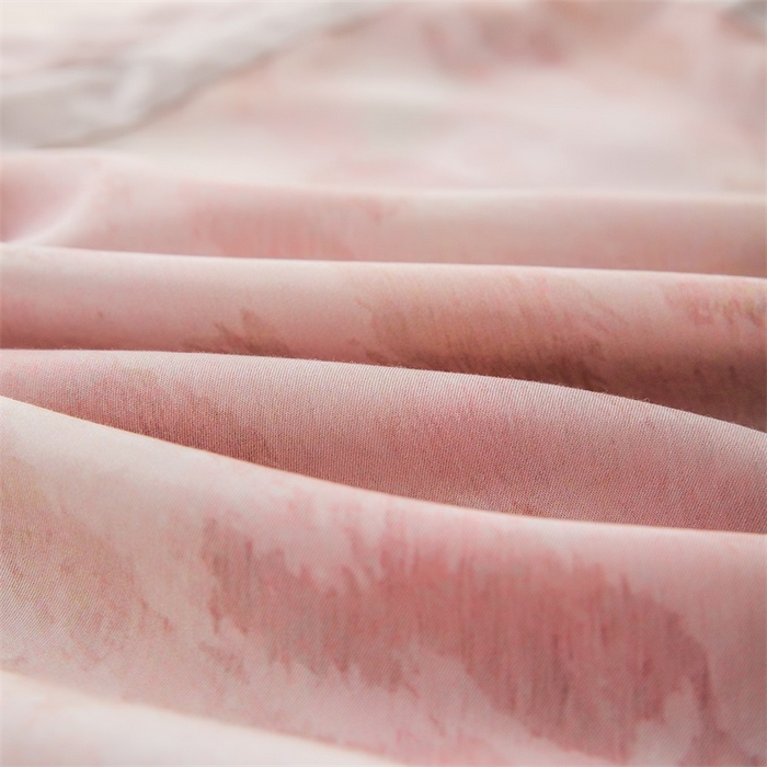 91家纺网 家纺一手货源 找家纺 恩和家纺 2026新款50s莱赛尔天丝床盖被轻奢撞色款四件套 小粉豹