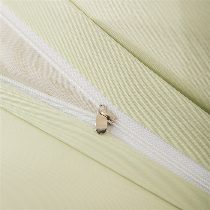 91家纺网 家纺一手货源 找家纺 恩和家纺 2026新款50s莱赛尔天丝床盖被轻奢撞色款四件套 绽放 浅绿