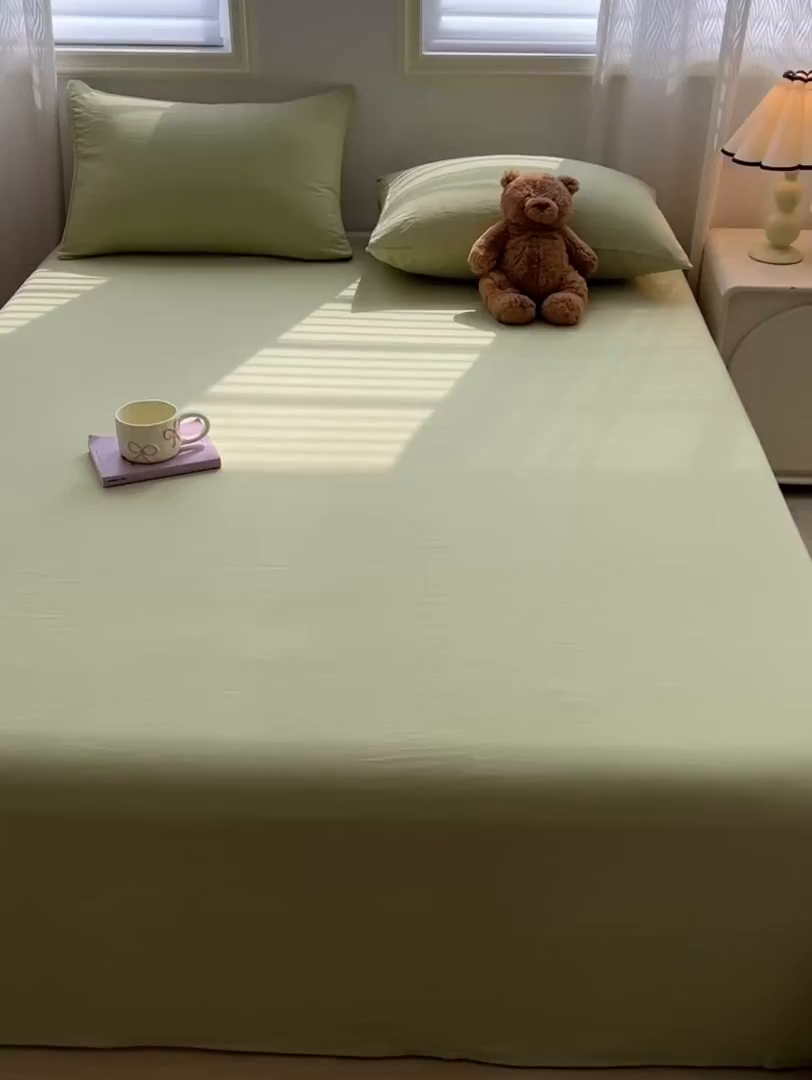 91家纺网 家纺一手货源 找家纺 （总）温眠家纺 2025新款水洗棉色织单床单系列-床拍