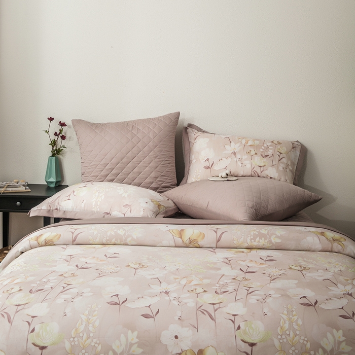 91家纺网 家纺一手货源 找家纺 （总）恩和家纺 2026新款50s莱赛尔天丝套件美式对角款床盖多件套