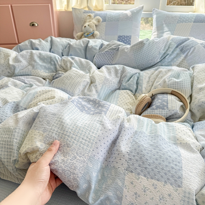 （总）温眠家纺 2025新款云感针织双层纱四件套