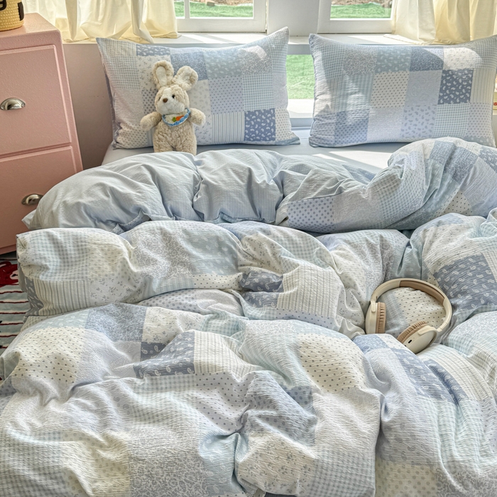 91家纺网 家纺一手货源 找家纺 （总）温眠家纺 2025新款云感针织双层纱四件套