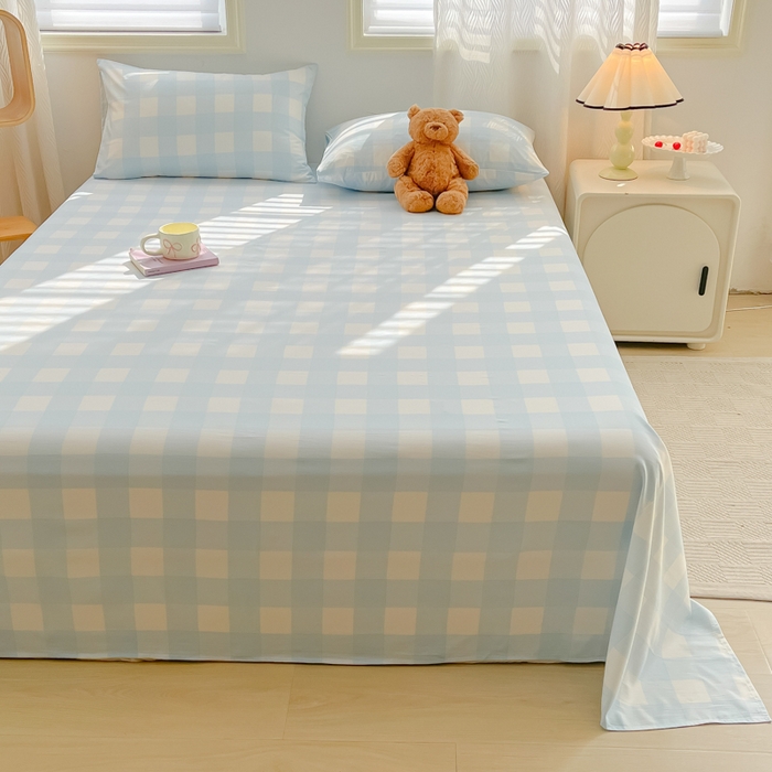 91家纺网 家纺一手货源 找家纺 温眠家纺 2025新款水洗棉色织单床单系列-叠拍 海盐气泡