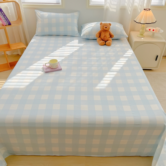 91家纺网 家纺一手货源 找家纺 温眠家纺 2025新款水洗棉色织单床单系列-叠拍 海盐气泡