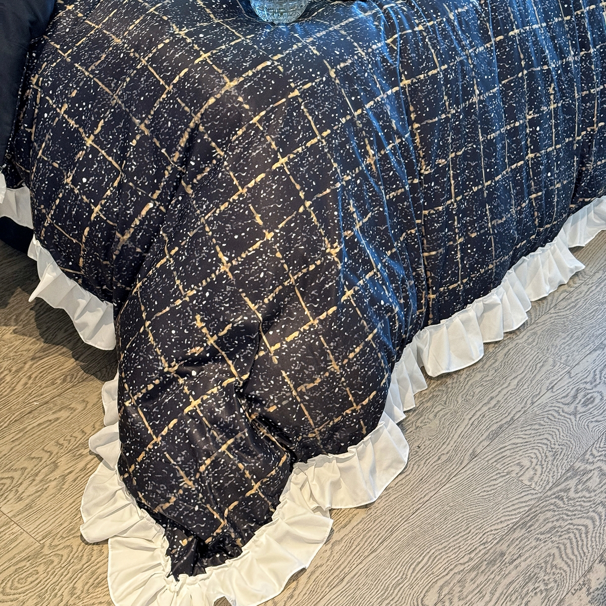 91家纺网 家纺一手货源 找家纺 （总）苏源家居 2026新款韩式大牌风荷叶边款亲肤棉磨毛四件套