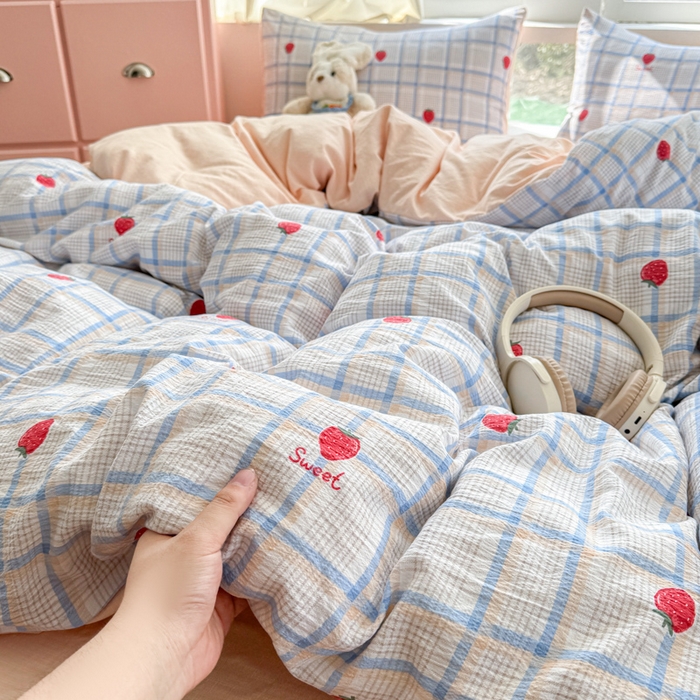 91家纺网 家纺一手货源 找家纺 （总）温眠家纺 2025新款云感针织双层纱四件套