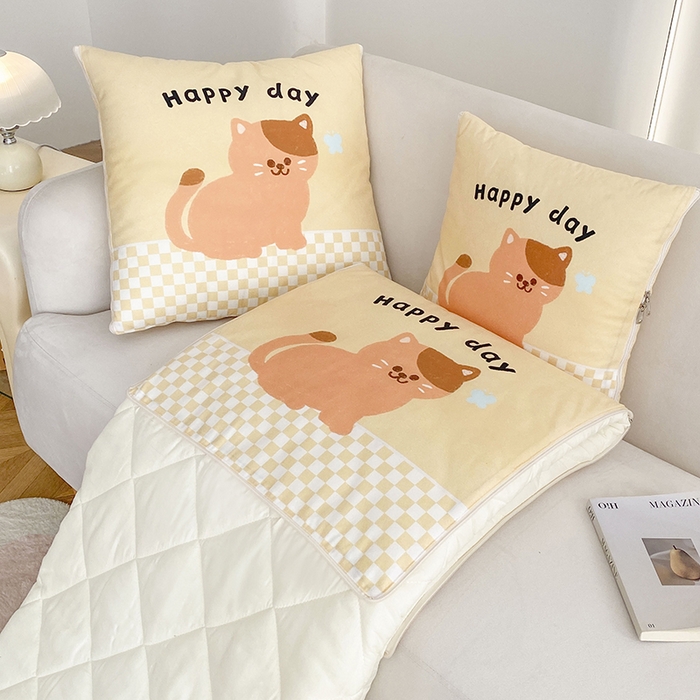 91家纺网 家纺一手货源 找家纺 （总）新奇异 2025新款数码印花多功能抱枕被