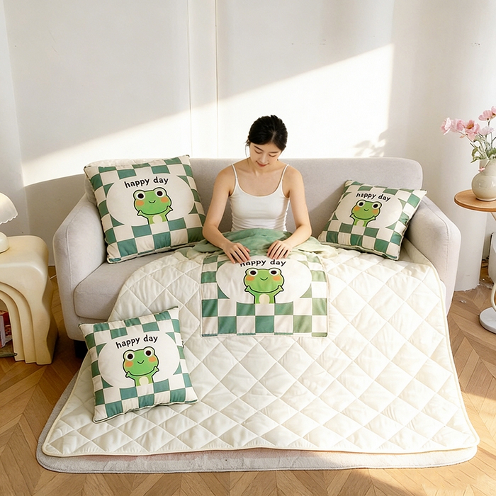 91家纺网 家纺一手货源 找家纺 （总）新奇异 2025新款数码印花多功能抱枕被