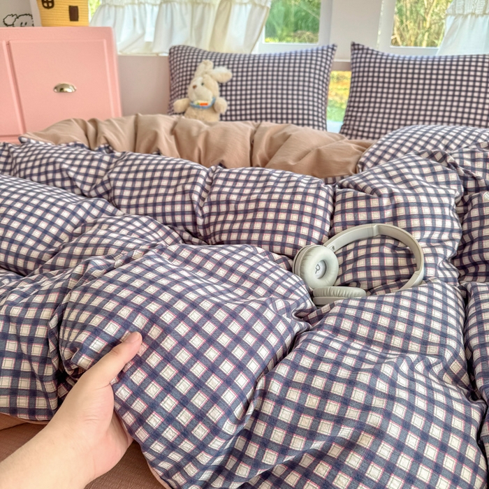 91家纺网 家纺一手货源 找家纺 温眠家纺 2025新款云感针织双层纱四件套 罗格先生