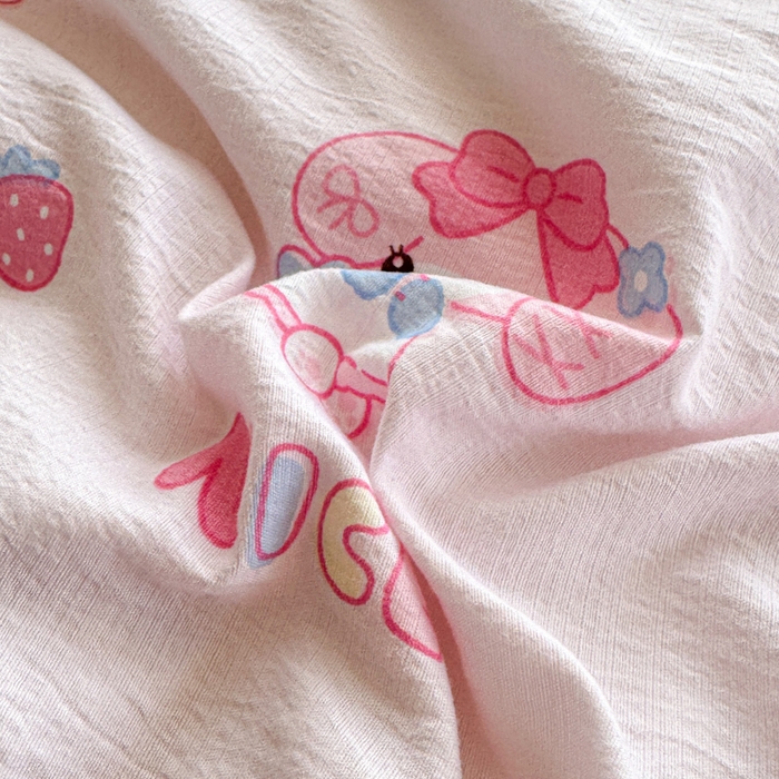 91家纺网 家纺一手货源 找家纺 温眠家纺 2025新款云感针织双层纱四件套 莓乐蒂