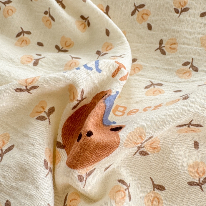 91家纺网 家纺一手货源 找家纺 温眠家纺 2025新款云感针织双层纱四件套 甜茶