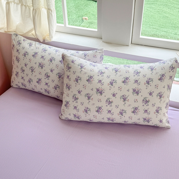 91家纺网 家纺一手货源 找家纺 温眠家纺 2025新款云感针织双层纱四件套 小森屿