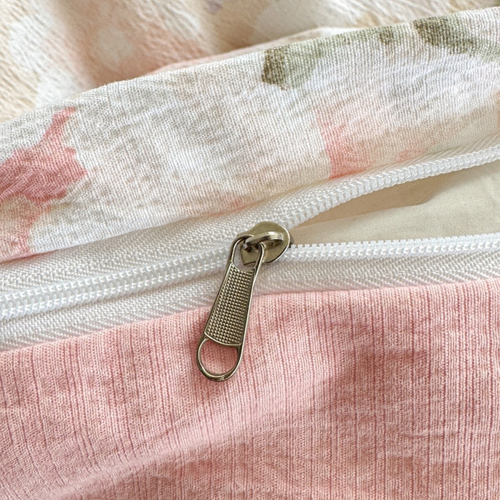 91家纺网 家纺一手货源 找家纺 温眠家纺 2025新款云感针织双层纱四件套 絮语