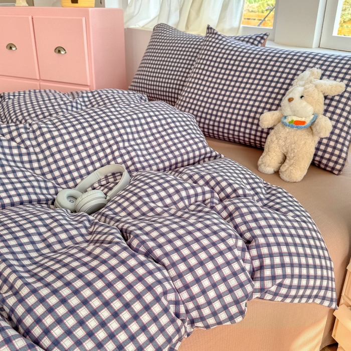 91家纺网 家纺一手货源 找家纺 温眠家纺 2025新款云感针织双层纱四件套 罗格先生