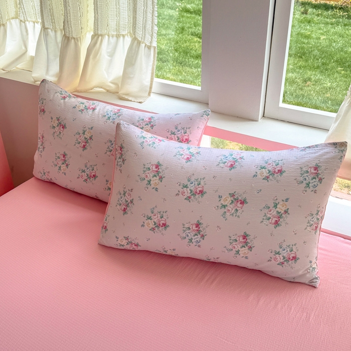 91家纺网 家纺一手货源 找家纺 温眠家纺 2025新款云感针织双层纱四件套 朱丽叶