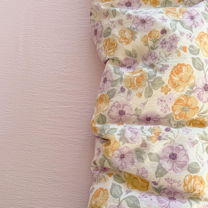 91家纺网 家纺一手货源 找家纺 温眠家纺 2025新款云感针织双层纱四件套 紫薇花