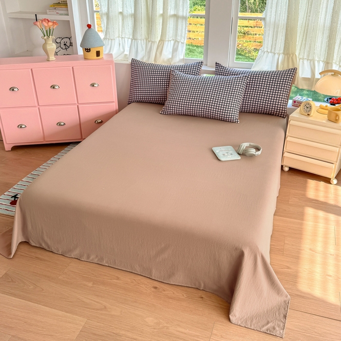 91家纺网 家纺一手货源 找家纺 温眠家纺 2025新款活性印染云感针织双层纱四件套 罗格先生