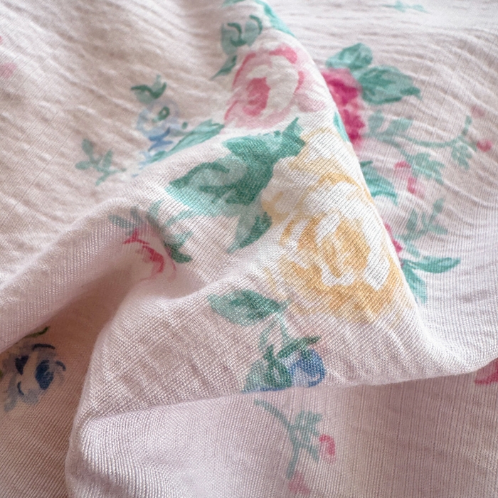 91家纺网 家纺一手货源 找家纺 温眠家纺 2025新款活性印染云感针织双层纱四件套 朱丽叶