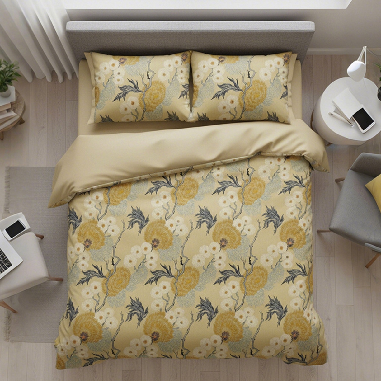 91家纺网 家纺一手货源 找家纺 （总）纯色雨家纺 2026新款全棉四件套100纯棉艺术套件国潮风高端斜纹数码印花四季床品