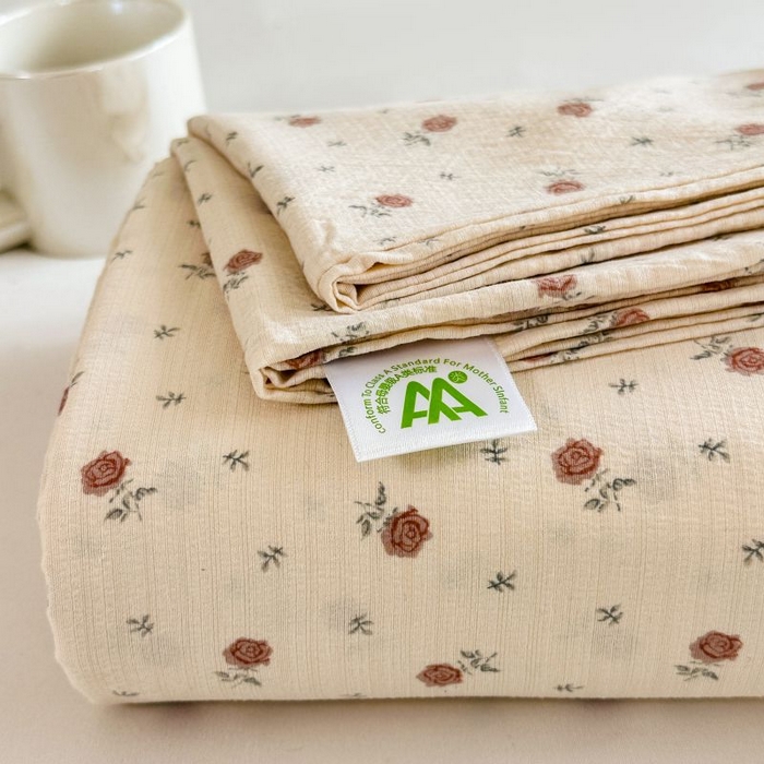 温眠家纺 2025春夏新款云感棉双层纱床单单床单枕套三件套 旧梦难续