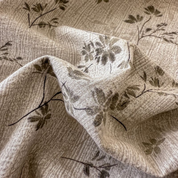 91家纺网 家纺一手货源 找家纺 温眠家纺 2025春夏新款云感棉双层纱床单单床单枕套三件套 秋风萧瑟