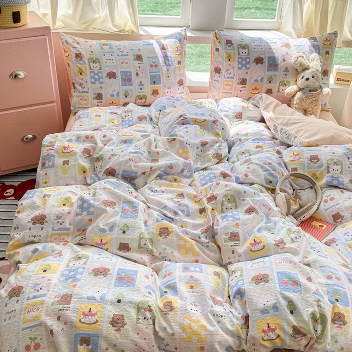 91家纺网 家纺一手货源 找家纺 （总）温眠家纺 2025新款云感针织双层纱单被套系列