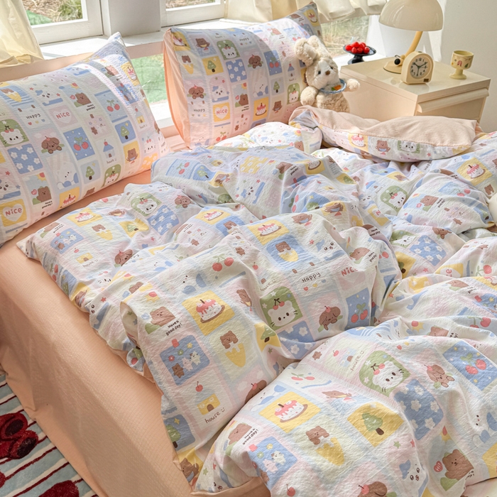 91家纺网 家纺一手货源 找家纺 （总）温眠家纺 2025新款云感针织双层纱单被套系列