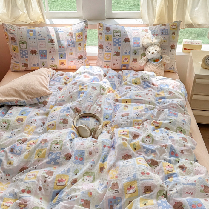 91家纺网 家纺一手货源 找家纺 （总）温眠家纺 2025新款云感针织双层纱单被套系列