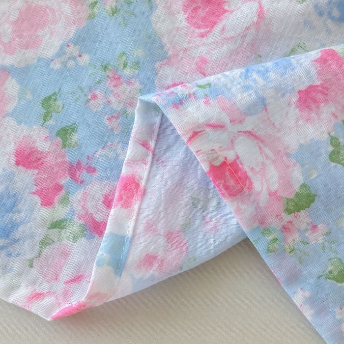 91家纺网 家纺一手货源 找家纺 温眠家纺 2025春夏新款云感棉双层纱床单单床单枕套三件套 晚香玉