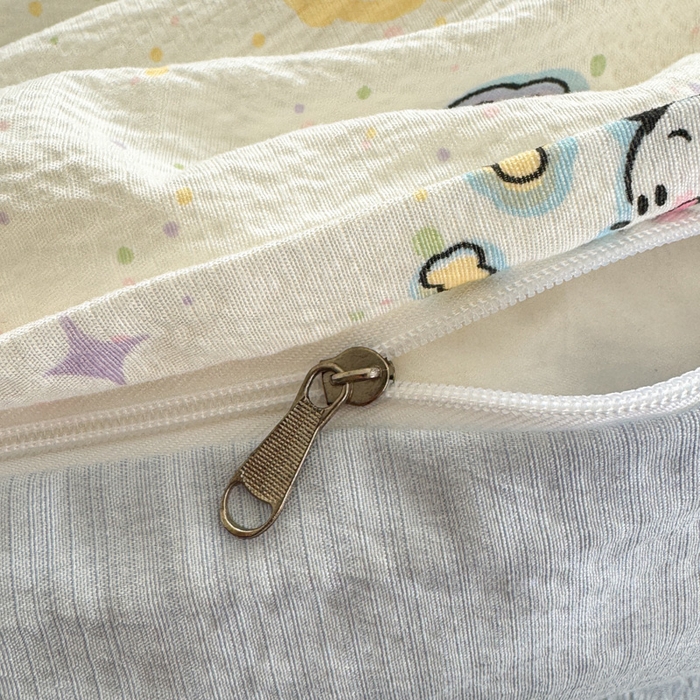 91家纺网 家纺一手货源 找家纺 温眠家纺 2025新款云感针织双层纱单被套系列 欢乐派对