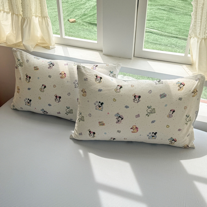 91家纺网 家纺一手货源 找家纺 温眠家纺 2025新款云感针织双层纱单被套系列 欢乐派对