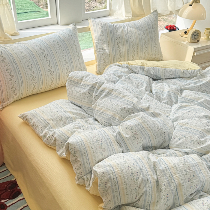 91家纺网 家纺一手货源 找家纺 温眠家纺 2025新款云感针织双层纱单被套系列 洛克庄园