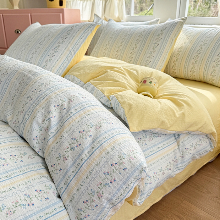 91家纺网 家纺一手货源 找家纺 温眠家纺 2025新款云感针织双层纱单被套系列 洛克庄园