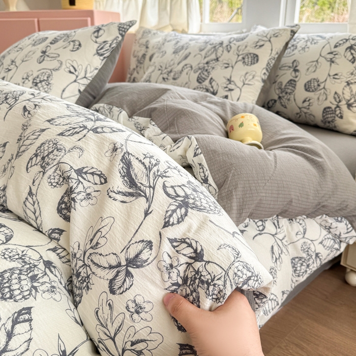 91家纺网 家纺一手货源 找家纺 温眠家纺 2025新款云感针织双层纱单被套系列 幽兰