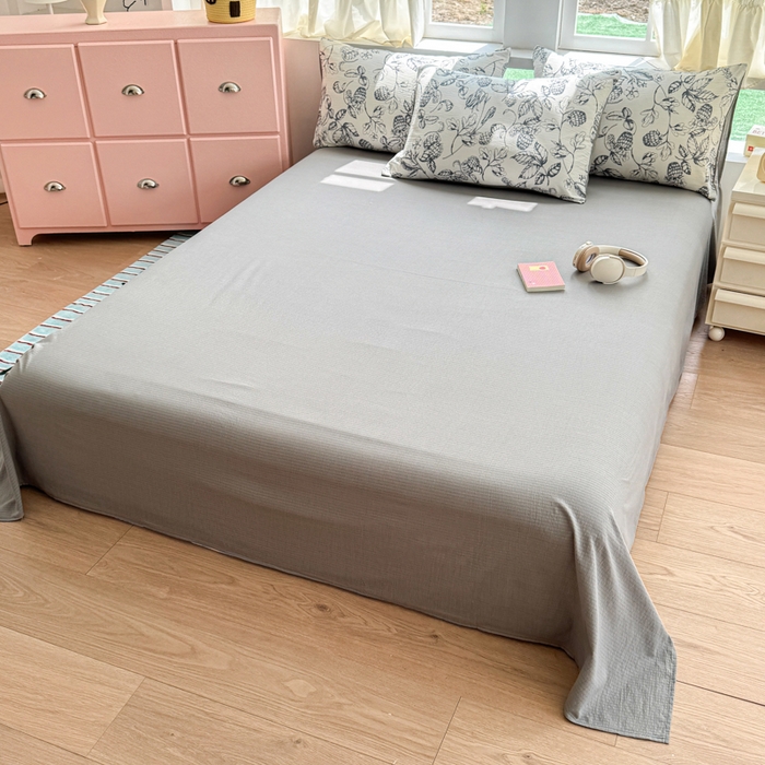 91家纺网 家纺一手货源 找家纺 温眠家纺 2025新款云感针织双层纱单被套系列 幽兰