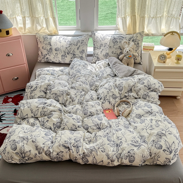 91家纺网 家纺一手货源 找家纺 温眠家纺 2025新款云感针织双层纱单被套系列 幽兰