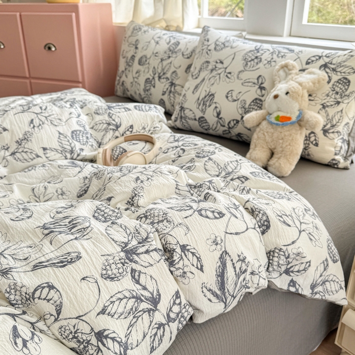 91家纺网 家纺一手货源 找家纺 温眠家纺 2025新款云感针织双层纱单被套系列 幽兰