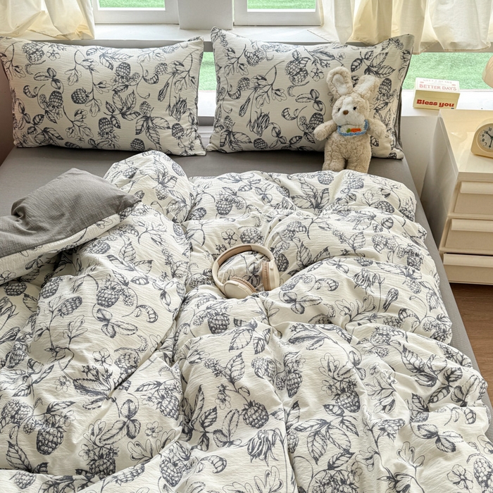 91家纺网 家纺一手货源 找家纺 温眠家纺 2025新款云感针织双层纱单被套系列 幽兰