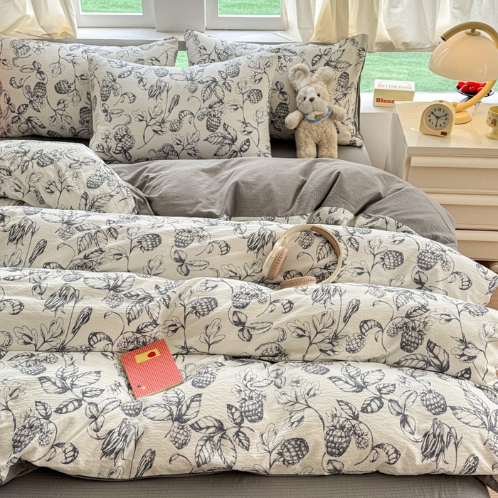 91家纺网 家纺一手货源 找家纺 温眠家纺 2025新款云感针织双层纱单被套系列 幽兰