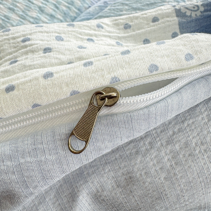 91家纺网 家纺一手货源 找家纺 温眠家纺 2025新款云感针织双层纱单被套系列 半亩花田