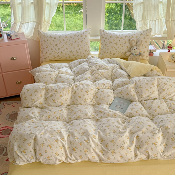 91家纺网 家纺一手货源 找家纺 温眠家纺 2025新款云感针织双层纱单被套系列 梨花落