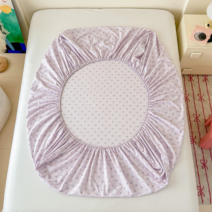 91家纺网 家纺一手货源 找家纺 温眠家纺 2025春夏新款云感棉双层纱床笠单床笠枕套三件套场景二 琉璃瓦梦