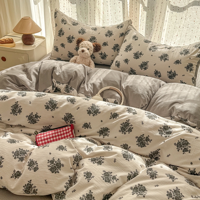 91家纺网 家纺一手货源 找家纺 温眠家纺 2025新款云感针织双层纱四件套-第二波 华尔兹