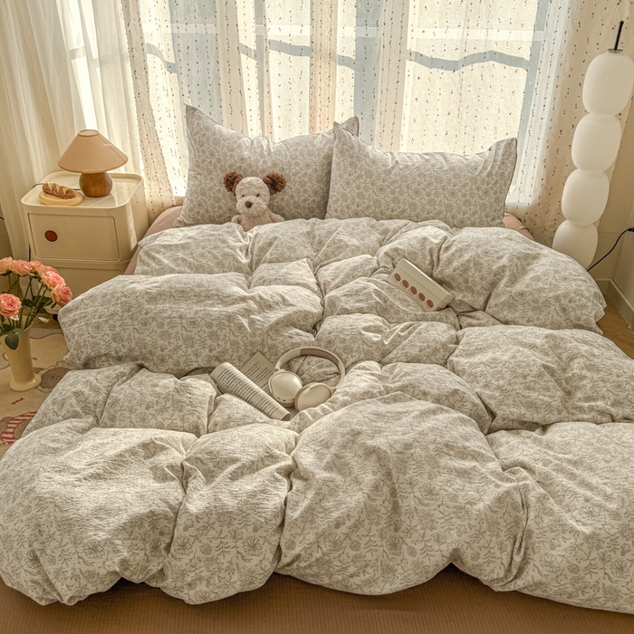 91家纺网 家纺一手货源 找家纺 （总）温眠家纺 2025新款云感针织双层纱四件套-第二波