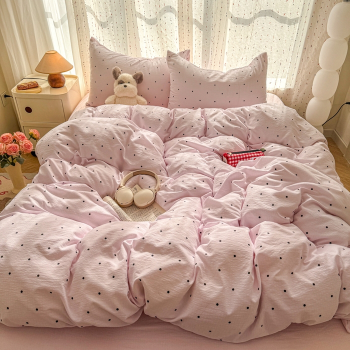 91家纺网 家纺一手货源 找家纺 （总）温眠家纺 2025新款云感针织双层纱四件套-第二波