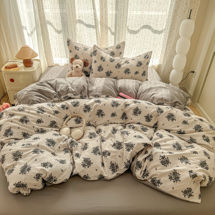 91家纺网 家纺一手货源 找家纺 温眠家纺 2025新款云感针织双层纱四件套-第二波 华尔兹